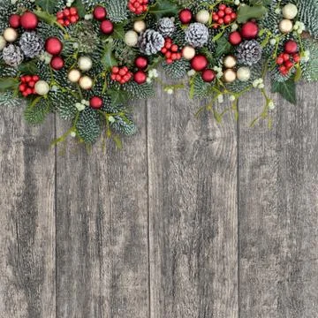 Christmas Decorative Border Stock Photos