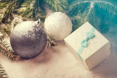 Christmas decorative elements Stock Photos