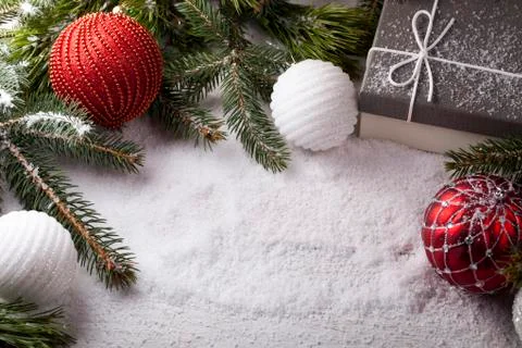 Christmas decorative elements Stock Photos