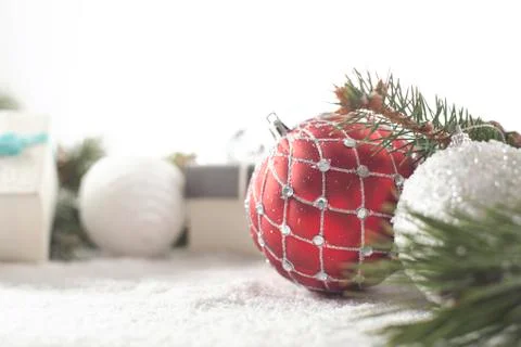 Christmas decorative elements Stock Photos