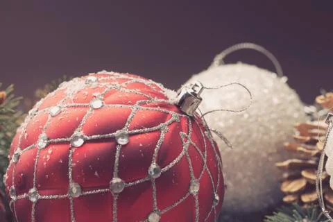 Christmas decorative elements Stock Photos