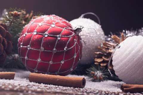 Christmas decorative elements Stock Photos