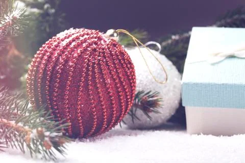 Christmas decorative elements Stock Photos