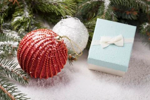 Christmas decorative elements Stock Photos