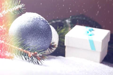 Christmas decorative elements Stock Photos