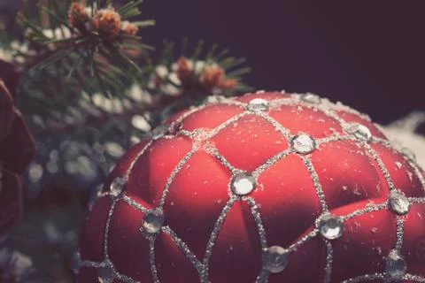 Christmas decorative elements Stock Photos