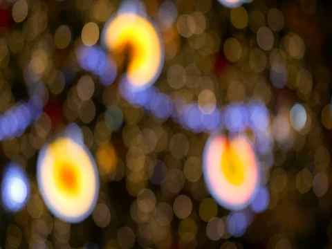 Christmas decorative lights Video stock 83652518