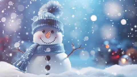Christmas decorative with snowflake background Stock Footage 249639396