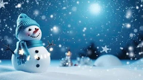 Christmas decorative with snowflake background Stock Footage 249639422