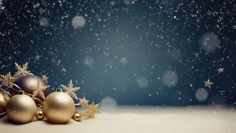 Christmas decorative with snowflake background Stock Footage 249639659