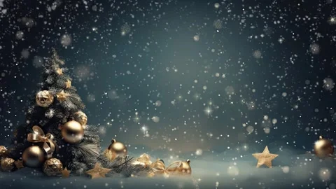 Christmas decorative with snowflake background Stock Footage 249639757