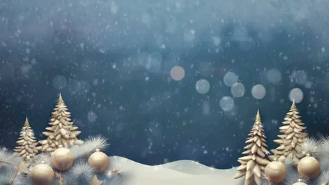 Christmas decorative with snowflake background Stock Footage 249639799