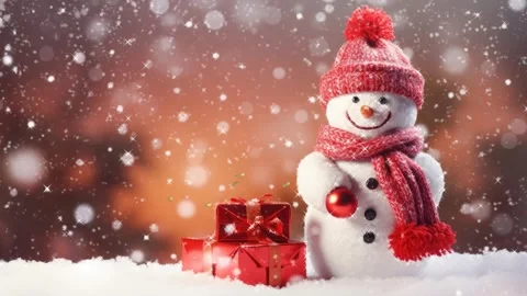 Christmas decorative with snowflake background Stock Footage 249643348