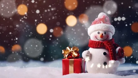 Christmas decorative with snowflake background Stock Footage 249643400