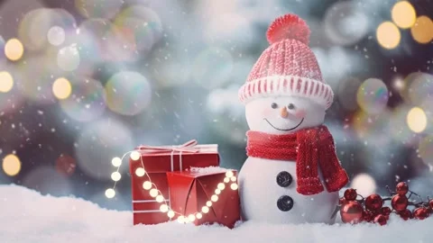 Christmas decorative with snowflake background Stock Footage 249643446