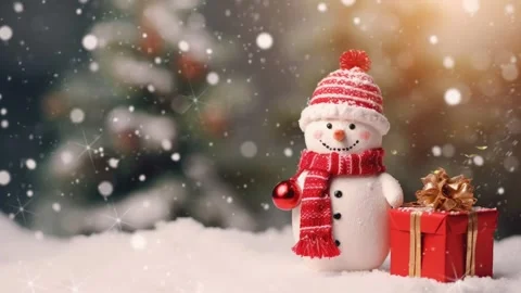 Christmas decorative with snowflake background Stock Footage 249643520