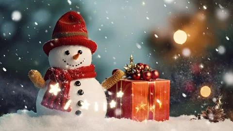 Christmas decorative with snowflake background Stock Footage 249643567