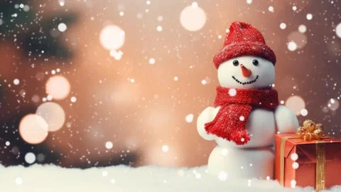 Christmas decorative with snowflake background Stock Footage 249643595