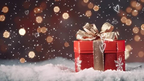 Christmas decorative with snowflake background Stock Footage 249643660