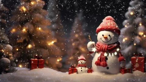 Christmas decorative with snowflake background Stock Footage 249643717