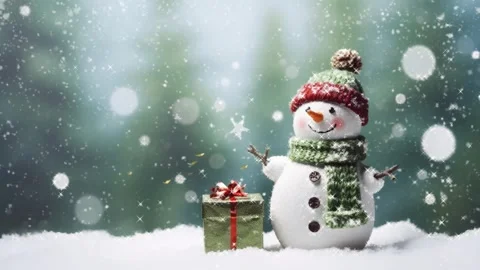 Christmas decorative with snowflake background Stock Footage 249643851