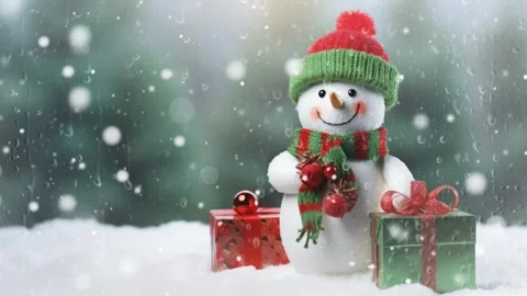 Christmas decorative with snowflake background Stock Footage 249643945
