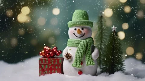 Christmas decorative with snowflake background Stock Footage 249644031