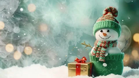 Christmas decorative with snowflake background Stock Footage 249644080