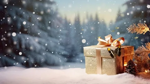 Christmas decorative with snowflake background Stock Footage 249644184