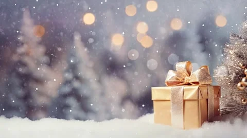 Christmas decorative with snowflake background Stock Footage 249644236