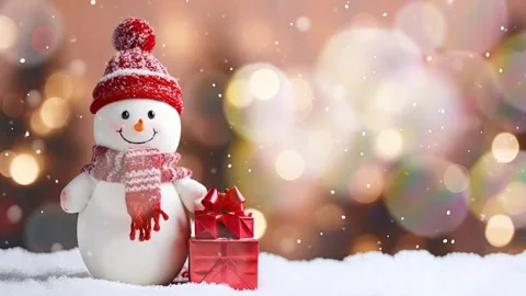 Christmas decorative with snowflake background Stock Footage 249644458