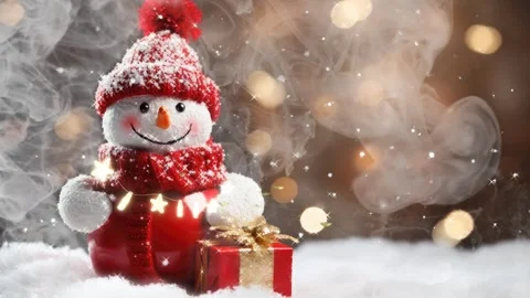 Christmas decorative with snowflake background Stock Footage 249644501