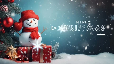 Christmas decorative with snowflake background. Stock Footage 249645383