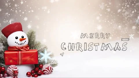 Christmas decorative with snowflake background. Stock Footage 249645415