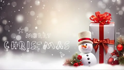 Christmas decorative with snowflake background. Stock Footage 249645433