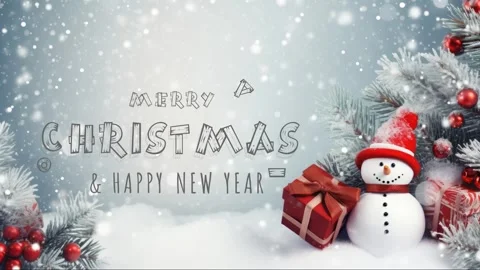 Christmas decorative with snowflake background. Stock Footage 249645451
