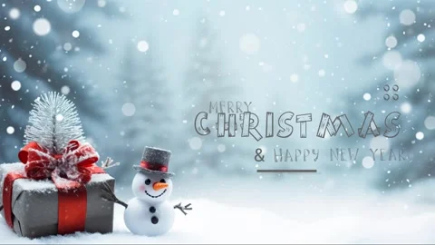 Christmas decorative with snowflake background. Stock Footage 249647143