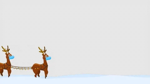 Christmas deer 2021 (General plan) Video stock 145189006