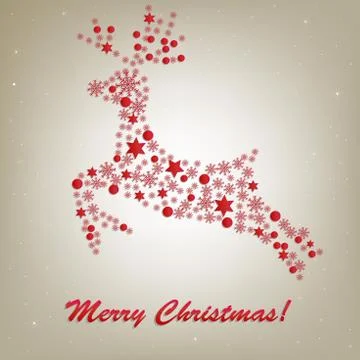 Christmas deer Stock Illustration