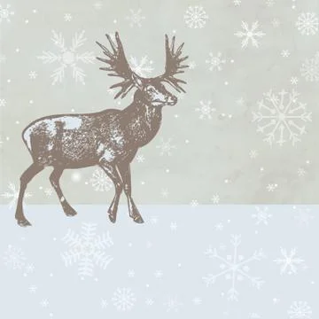 Christmas deer 스톡 일러스트
