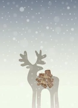 Christmas Deer Stock Illustration