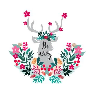 Christmas deer Stock Illustration