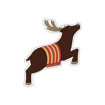 Christmas deer. Stock Illustration