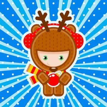 Christmas deer Stock Illustration
