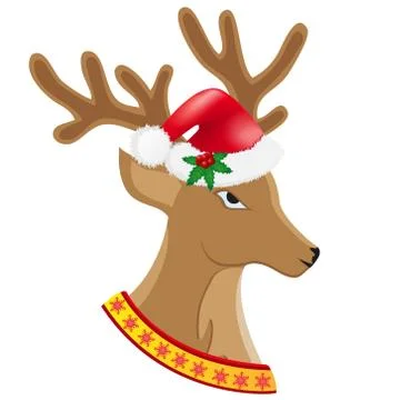 Christmas deer illustration Stock Illustration