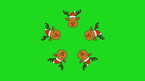 Christmas deer transition animation Stock Footage 321780615