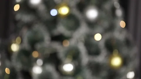 Christmas defocus light on dark background Video stock 226773170