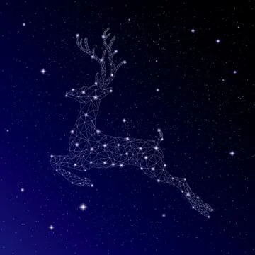 Christmas design elements. The background is blue. Stock Illustration