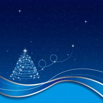 Christmas design elements. The background is blue. Illustrazione stock