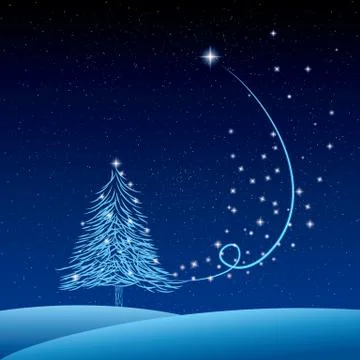 Christmas design elements. The background is blue. Illustrazione stock